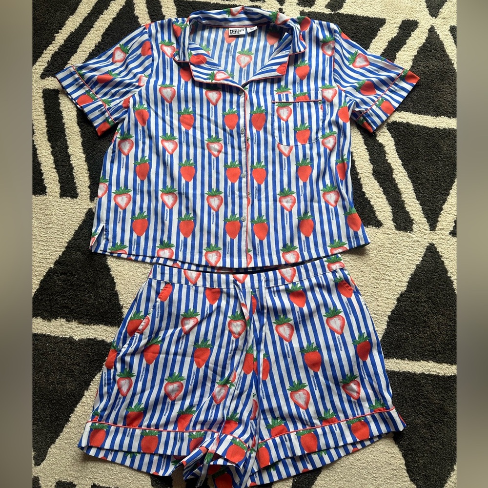 Strawberry Print pajama set
